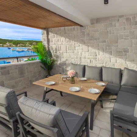 Seafront villa Kupinica with private indoor Pool