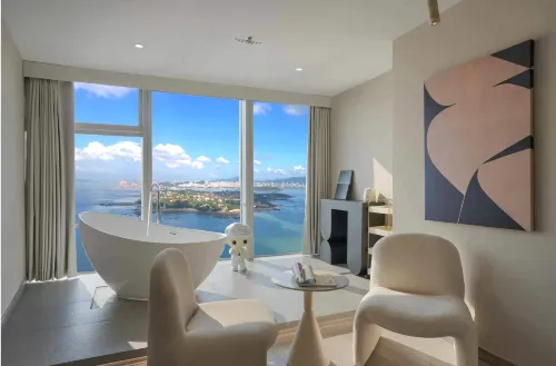 Boon Wind Seaview Hotel Apartment (Xiamen University World Trade Twin Towers) - Bergblick