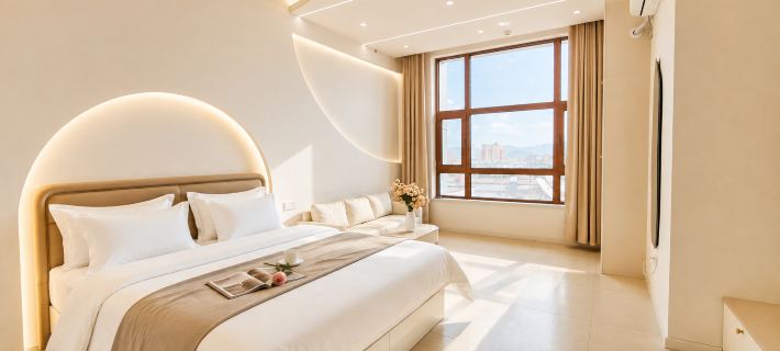 Yueshanju Homestay (Baicheng Railway Station Fortune Plaza) Hotéis em Jilin