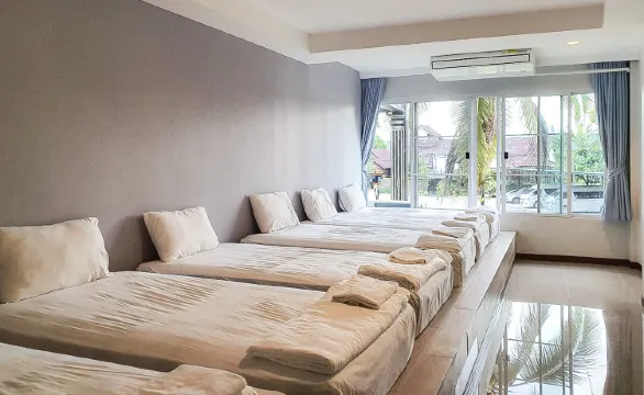 ห้องสำหรับครอบครัวพร้อมวิวสวนหย่อม