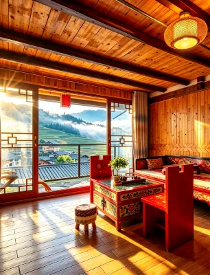 Longji Longshang Inn|Retire Ridge Inn | Longji Terrace Seven Stars with Moon Observation Deck) 竜脊梯田／平安壮寨のホテル
