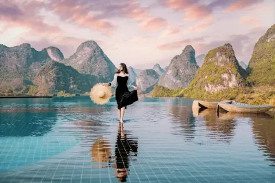 Yangshuo Fadai overhanging hot spring light luxury hotel