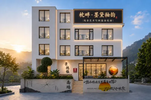 Pillow · Ink Black Glaze Charm | Qian Duo Art Space Hot Spring  (Zhushan District, Jingdezhen) - Rooftop Pools