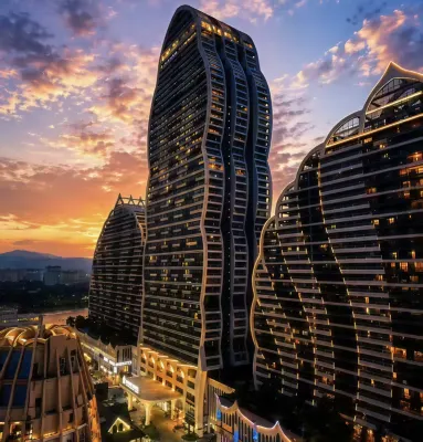 西雙版納景洪·瀾汐虹築江景民宿（告莊西雙景星光夜市店） - 無邊際泳池