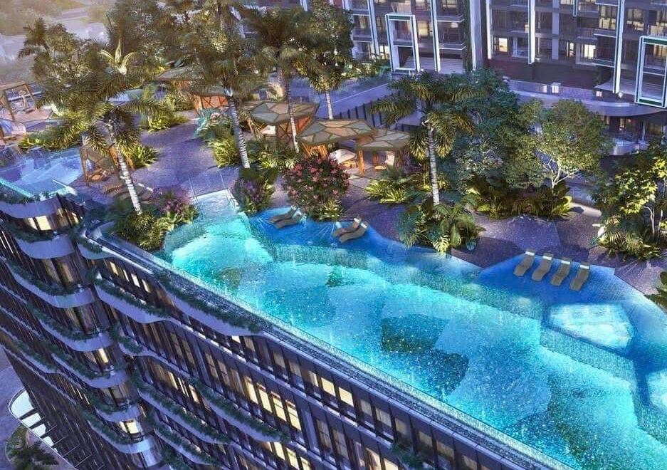 뤼미에르 소밀럭스스테이 콘도텔 스위트의 넓은 객실과 발코니 전망