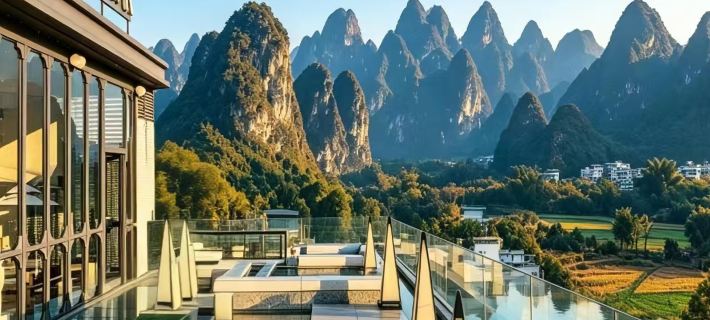Mengyuan RESOR 360° View Hotel: Starry Pool & Hot Spring, Shili Gallery Yulong River 양숴 호텔