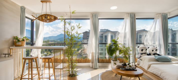 Panda · Cloud Retreat Designer Vacation Guesthouse Hotéis em Dujiangyan