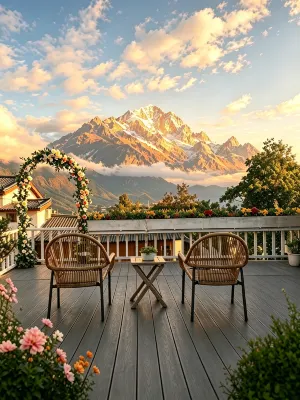 Watch the mountains with you·Designer 180° view of the snow-capped mountains - Haustierfreundliche