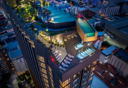 Edge Central Pattaya에서 바라보는 도시 전망 또는 베란다