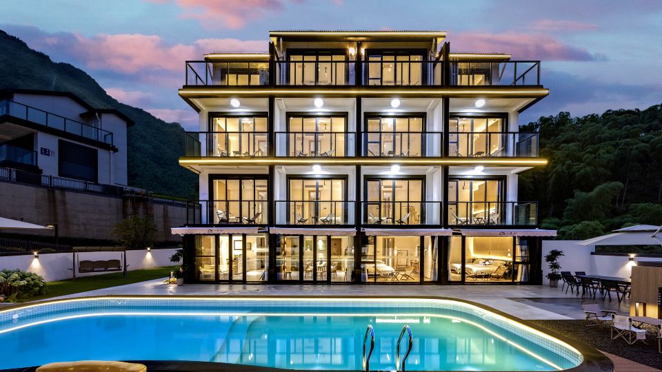 A pillow cloud · Pure oxygen in the cloud mountain top pool vacation beautiful stay