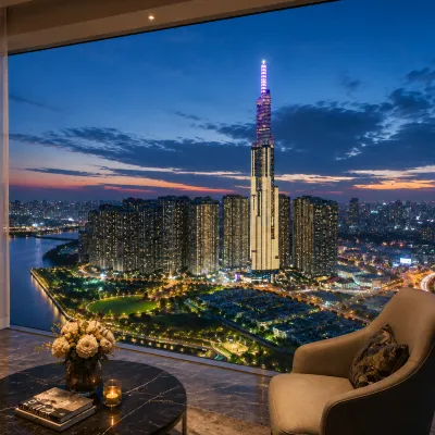 Apartment at Landmark 81 Tower – WW โรงแรมใกล้สถานีบิ่ญเจียว