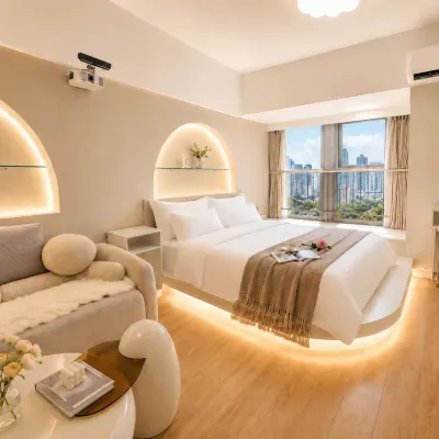 Langfang Mengqiu Apartment (wanda plaza Branch) Hotel berhampiran Renmin Park