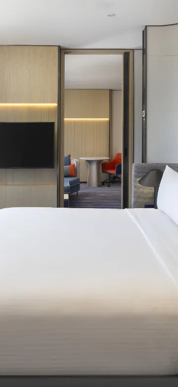 จูเนียร์ สวีท เตียงคิงไซส์ 1 เตียง พร้อมครัวขนาดเล็ก สามารถสูบบุหรี่ได้