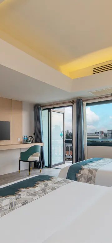 ห้องคู่หรูพร้อมเตียงสองตัว