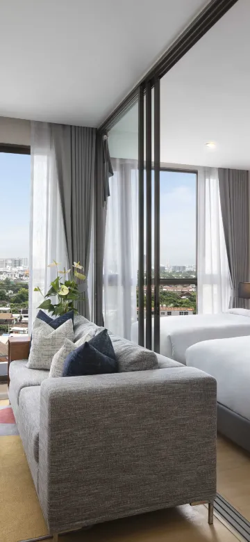 ห้องเอ็กเซ็กคิวทีฟหนึ่งห้องนอนเตียงทวิน