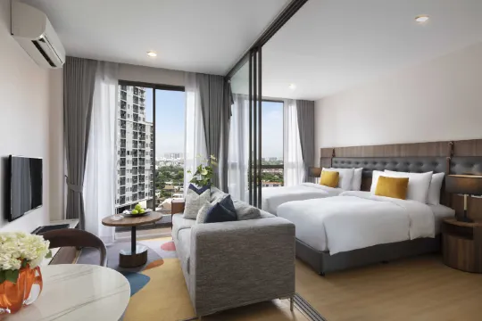 ห้องเอ็กเซ็กคิวทีฟหนึ่งห้องนอนเตียงทวิน