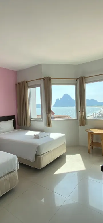 อาคาร 1 ห้องสแตนดาร์ด เตียงแฝด วิวทะเล