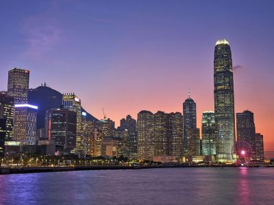 ホテルからの眺望 コンラッド香港の写真