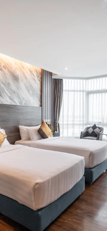 ห้องดีลักซ์เตียงแฝด - ปลอดบุหรี่