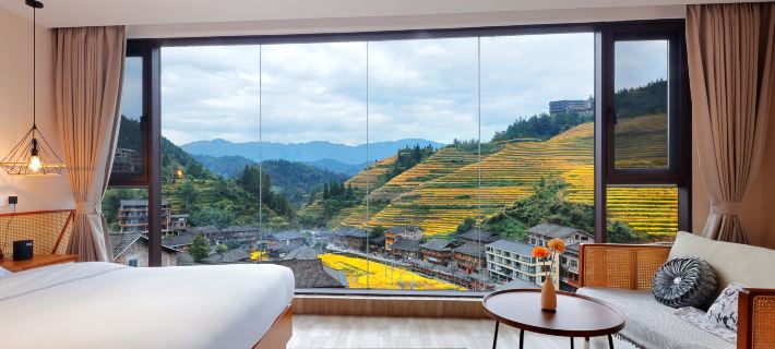 Yunhe Yisu (Longji Terrace Observation Deck) Hotele w: Longsheng