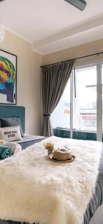 อพาร์ทเมนต์ 1 ห้องนอนสำหรับครอบครัวพร้อมวิวสระว่ายน้ำ