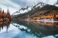 Vala Toms Cliff - stream - tracing Hotel (Siguniang Mountain Scenic Area Store) - Mountain view