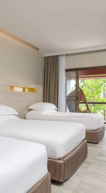 ห้องพักสำหรับ 3 ท่านพร้อมวิวภูเขา