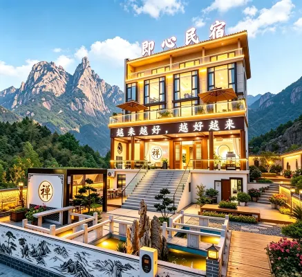 Jiuhua Mountain · Yixin  ksitigarbha bodhisattva 【 Private Smart Courtyard High end Hotel 】 - Bergblick