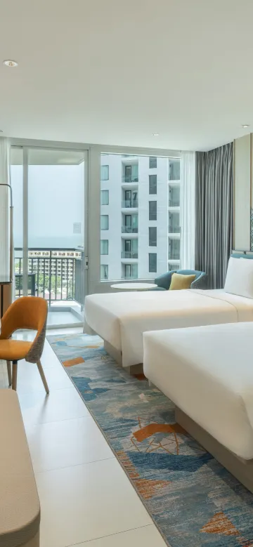 ห้องมาตรฐาน 2 เตียงเดี่ยววิวทะเล เบย์ ทาวเวอร์