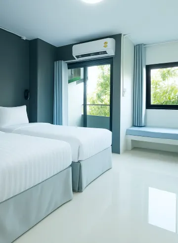 ห้องดีลักซ์เตียงเดี่ยว 2 เตียง