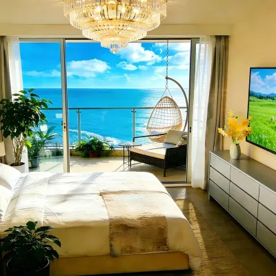 Dongyue Palace Seaview Apartment Country Garden Shili Silver Beach โรงแรมใกล้สิบไมล์เงินบีช