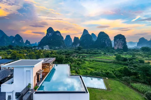 Yuanchuan · YinShe Vacation Apartment (Yangshuo Ten-Mile Gallery Yulong River) - gimnasio