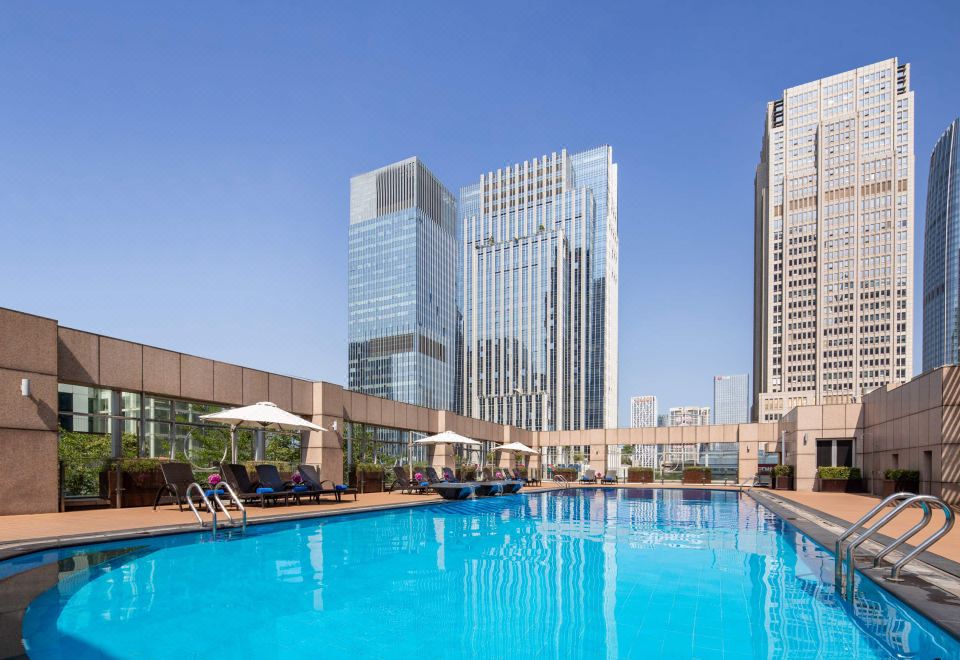 선전 푸톈구의 현대적인 빌딩 숲 이미지