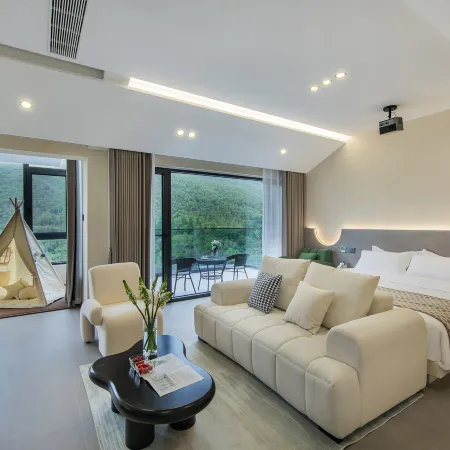 Suitable • 180° Mountain View Starry Sky Swimming Pool Forest Mountain Lodge (Cloud Grassland Store)