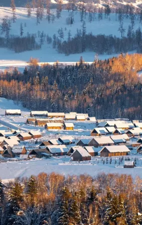 Big Pineapple  | Vintage French Snow Mountain View Resort Homestay (Kanas Scenic Area Branch) Отели рядом с достопримечательностью «Genghis Khan Point Sets»