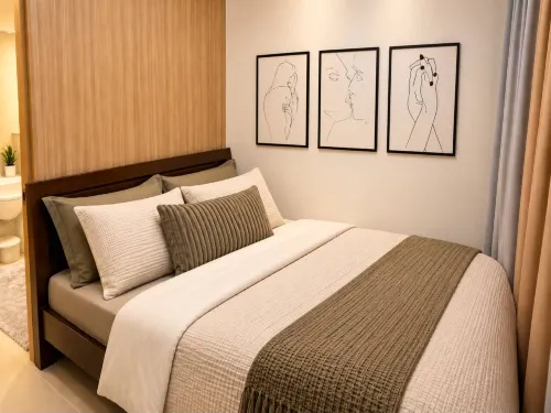 Grey & Wood 1BR w/ Pool View | Shore 2 Near MOA - Infinity Pools