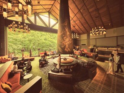 ロビーラウンジ 星野リゾート 奥入瀬渓流ホテルの写真