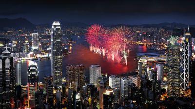 ホテルからの眺望 コンラッド香港の写真