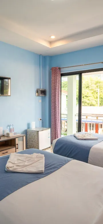 ห้องแฝดสแตนดาร์ดพร้อมวิวสวน