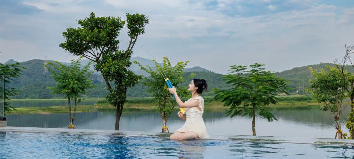 Yiyi Pushé · Lakeside Starry Sky Swimming Pool Vacation Apartment 보뤄 호텔