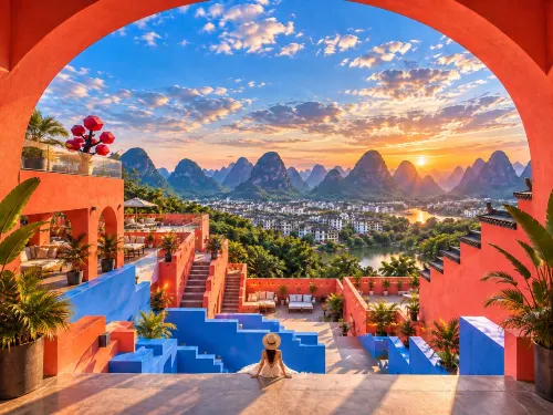 Yangshuo Guangyu Mountain View Resort Hotel - สระว่ายน้ำบนดาดฟ้า