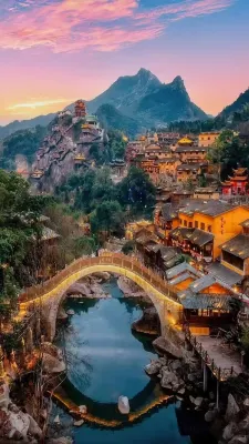 Gu Xi shan ju town zhenminsu