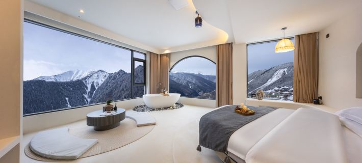 The most affordable accommodation that provides 24-hour free oxygen inhalation and floor heating Hotels in Xiaojin