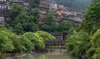 Xijiang Qianhu Miao Village Shengru summer flower panoramic beauty hotel