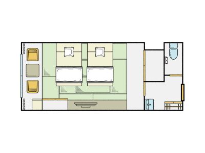 ツインルーム（禁煙） 亀の井ホテル 奥日光湯元の写真