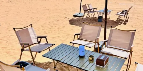 騰格里漠港星空沙漠露營地