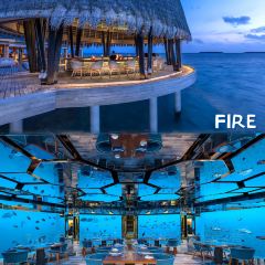 Sea Underwater Restaurant at Anantara Kihavah 여행 사진