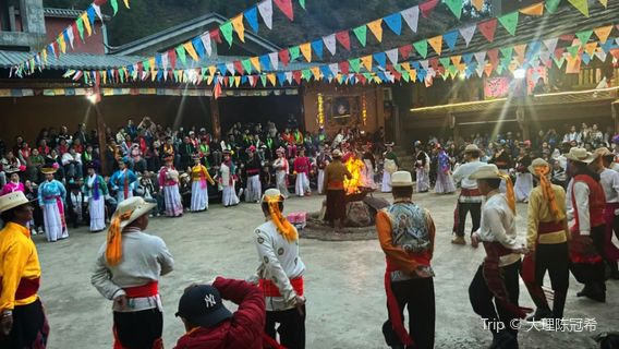 Bonfires at Lugu Lake