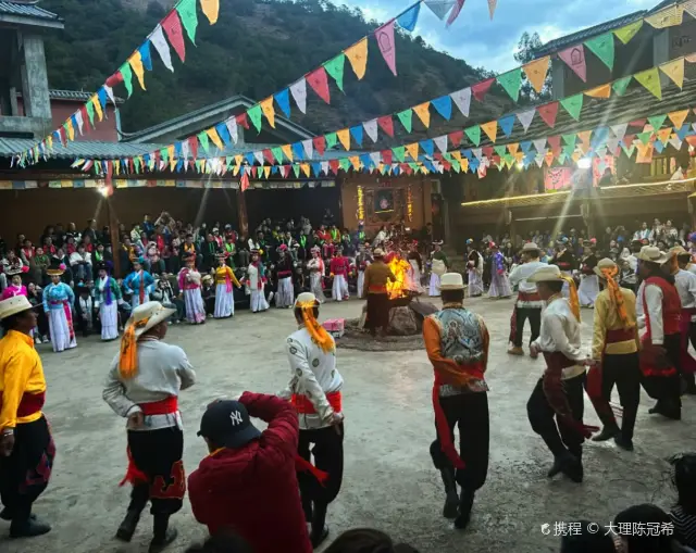 Bonfires at Lugu Lake