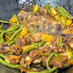 Stewed river fish in an iron pan User Photo